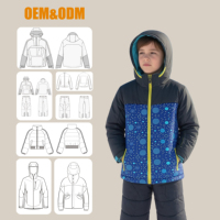 Combinaison de ski personnalisée pour enfants combinaison de ski imperméable pour l'hiver veste et pantalon de ski d'extérieur avec rembourrage