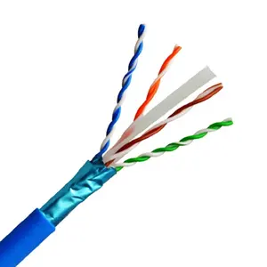 China 2024 Venta caliente Cat6 Cable Lan para exteriores Par trenzado UTP SFTP FTP Cat 6 23AWG 0,56mm BC CCA 1000ft Cable impermeable