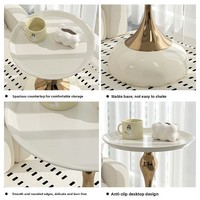 Table basse de salon moderne minimaliste de style italien, en acier haut de gamme, petite table mobile, table d'angle, table de salon de beauté