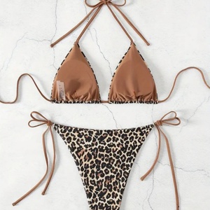 Ensembles de bikinis de créateurs 2024 pour femmes, maillots de bain sexy à col imprimé de haute qualité, vêtements de plage et maillots de bain deux pièces - Product Image 2