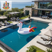 Flotteurs de piscine géants en forme de licorne arc-en-ciel Nova, grands flotteurs de natation pour adultes et enfants, licorne gonflable, radeau, fête à la piscine et à la plage