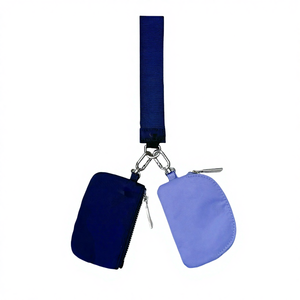 USA Oversez Warehouse Dual <b>Pouch</b> Women's Wristlet Portable Keychain Wallet Detachable Keychains Card Bank <b>Mini</b> Wristlet Bag - Product Image 3