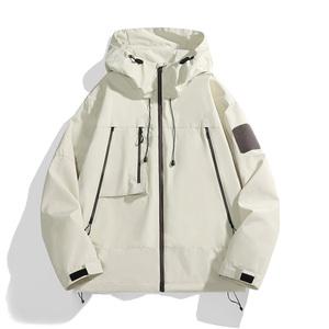 Veste personnalisée avec logo, nouvelle collection printemps-automne 2025, veste fonctionnelle pour homme, coupe-vent, imperméable, à capuche, cardigan, manteau - Product Image 2