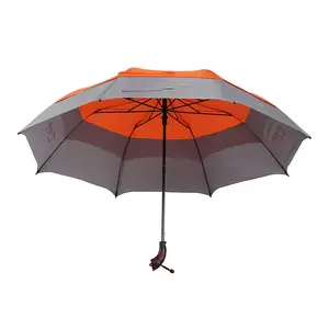 Kwaliteit Grijs En Oranje Twee Tiers 2 Tones 2 Plooien Auto Golf Paraplu