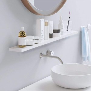 <strong>Floating</strong> <strong>Shelves</strong> White Wall Mounted,Wood Wall <strong>Shelves</strong> For Wall Display Set Of 3 <strong>Floating</strong> <strong>Shelves</strong> With Brackets,White - Product Image 5