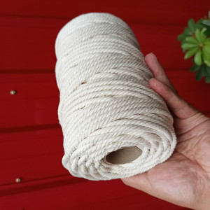 Cuerda <span class=keywords><strong>de</strong></span> macramé para macramé, <span class=keywords><strong>hilo</strong></span> trenzado <span class=keywords><strong>de</strong></span> algodón natural <span class=keywords><strong>de</strong></span> <span class=keywords><strong>5mm</strong></span>, venta al por mayor - Product Image 3