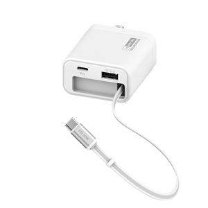 Somostel sạc di động với được xây dựng trong Loại C 60cm có thể thu vào nhanh chóng sạc cáp điện thoại di động PD tường sạc chúng tôi EU cắm - Product Image 2