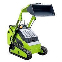 Vente directe usine : Chargeuse compacte électrique télécommandée sur roues ou sur chenilles, mini-chargeuse frontale avec accessoires