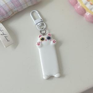 Hars Cartoon Leuke Lange Kat Sleutelhanger Kawaii Anime Kat Sleutelhanger Mobiele Telefoon Ketting Charms Hanger Decor Accessoires Paar Geschenken - Product Image 3