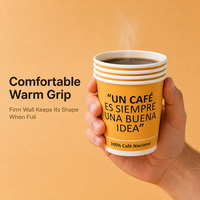Gobelets à café jetables en papier kraft écologique de 5 oz, à rebord roulé, à paroi simple, imprimés sur mesure pour boissons chaudes, espresso et thé