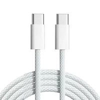 Câble de Charge Tressé 1M 2M 60W Type C vers Type C pour iPhone 15, Câble de Données à Charge Rapide 60W pour iPhone 15 Pro Max USB-C