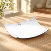 Vente en gros de plaques carrées en mélamine blanche 100% pour restaurant chic