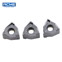 Plaquettes de fraisage CNC XNEX080608TR-M13 WNMU040304ER hexagonales à 6 faces, revêtement PVD, en carbure pour acier inoxydable