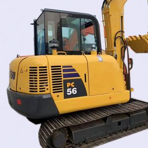 รถขุดตีนตะขาบโคมัตสุมือสอง รุ่น PC56 ได้รับการรับรองมาตรฐาน CE พร้อมบุ้งกี๋ 5 ตัน เครื่องจักรขนาดเล็กจากญี่ปุ่น มีจำหน่าย - Product Image 1