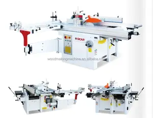 C400 5 function woodworking and Multi function universal wood combination machine with sliding table