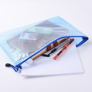 Factory Outlet Document <b>Storage</b> Bag Waterproof Zipper Plastic Office Folder - Product Image 1