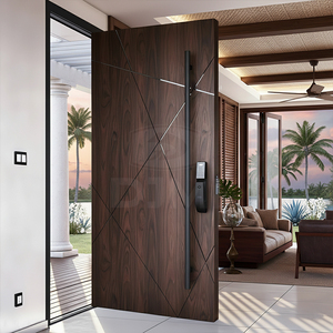<span class=keywords><strong>Porte</strong></span> d'entrée pivotante en bois massif de luxe européen DJMI pour villa, extérieur, sécurité, entrée principale - Product Image 2