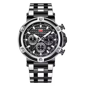 <span class=keywords><strong>Reloj</strong></span> de Pulsera de Cuarzo <span class=keywords><strong>Mini</strong></span> <span class=keywords><strong>Focus</strong></span> MF0470G <span class=keywords><strong>MF</strong></span> 0470, Acero Inoxidable, Resistente al Agua, Cronógrafo, Manecillas Luminosas, Relojes de Lujo para Hombre - Product Image 4