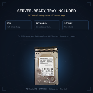 Disco Duro <span class=keywords><strong>WD</strong></span> Original de 8TB, Sin Encendido, SATA, para Servidor, NAS, Almacenamiento en Centros de Datos, 7.2K RPM, Garantía de 3 Años - Product Image 5