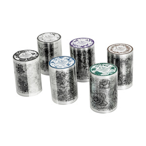 1 rollo de cinta Night Flower Series Plant Flower Theme Die-cut Tape Notebook Collage - Product Image 5