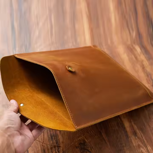 <strong>A4</strong> Simple Big Capacity Office Paper Organizer PU Leather File Folder Briefcase Binder Fashion <strong>Document</strong> Bag for Data Contracts - Product Image 5