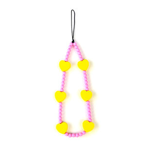 2025 New Wooden Love Beaded Mobile Phone Chain Anti-Fall Wrist Strap Mobile Phone Shell Jewelry Pendant Hand Rope Female Pendant - Product Image 6