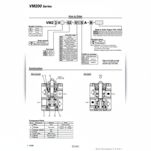 Pièces pneumatiques de VM220-02-01A de soupape mécanique pneumatique SMC - Product Image 1