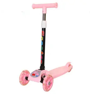 Per bambini Scooter pieghevole Kick Scooter regolabile in altezza Skateboard bambino piede 3 ruote per bambini Scooter per bambini con luce a LED