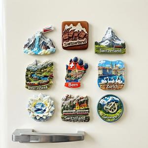 Aimants de réfrigérateur créatifs en résine personnalisés, motifs Train du Cygne <span class=keywords><strong>Suisse</strong></span> Zurich, souvenirs de voyage, vente en gros - Product Image 4