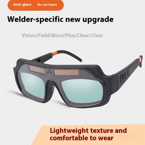 स्वचालित डिमिंग एंटी-ग्लेयर यूव ग्लास सुरक्षात्मक आर्गन आर्क वेल्डर आधा फ्रेम बिना लेन्स प्लास्टिक आरामदायक आंख सुरक्षा - Product Image 5