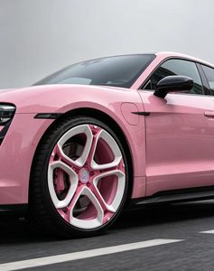 ฮับสีชมพูและสีขาวแบบกำหนดเองรุ่นใหม่ CF ขนาด 18-26 นิ้ว 5 รู เหมาะสำหรับ Tesla Audi Mercedes-Benz Volkswagen - Product Image 2