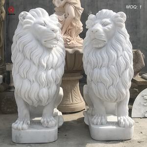 Decoración de jardín grande al aire libre piedra <span class=keywords><strong>Animal</strong></span> tallado a mano mármol León estatuas <span class=keywords><strong>precio</strong></span> - Product Image 2