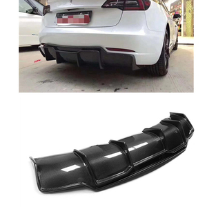 <strong>Model</strong> <strong>3</strong> Carbon Fiber V Style Car Rear <strong>Diffuser</strong> Lip for Tesla <strong>Model</strong> <strong>3</strong> 2017-2020 Rear Bumper <strong>Diffuser</strong> - Product Image 2