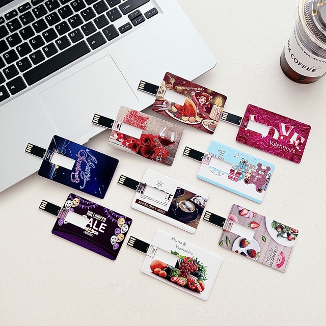 Usb Flash Memory 2.0 3.0 64GB 32GB 16GB Credit Card Pendrive 8GB 4GB 2GB 1GB Pen Drive 128MB 256MB 512MB Usb Flash Drive