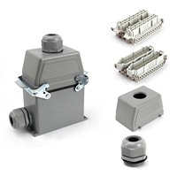 Connecteur robuste BYLJQ HE-048 16A 500V 24 broches mâle-femelle avec contacts en laiton pour applications aérospatiales et alimentation de circuits imprimés, IP65, borne à sertir