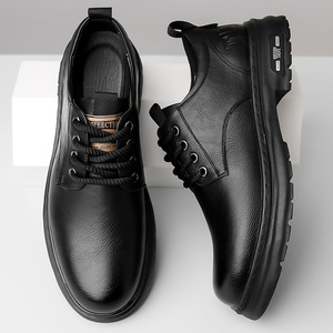 Chaussures Oxford en cuir véritable pour homme de style italien haut de gamme, fabriquées à la main, à bout pointu, à enfiler, toutes saisons, mariage - Product Image 4