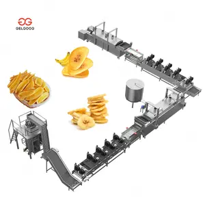 Línea de producción de rodajas de plátano frito industrial Gelgoog, máquina para hacer patatas fritas de plátano