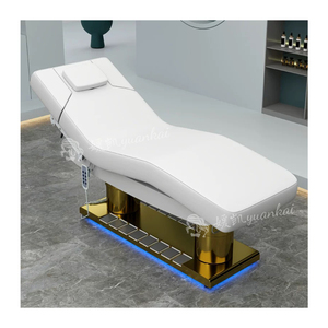 Para cama estética contemporánea de lujo Hochey para Spa Institute 3 motores mesa de masaje de cuero sintético cosmético eléctrico para - Product Image 1