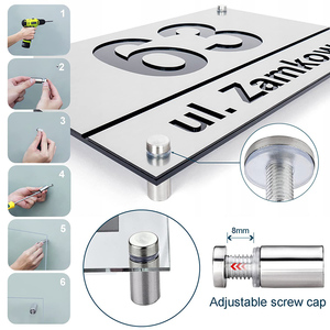 High Quality Silver Stainless Steel 304 Wall Mount Sign Standoff <b>Screws</b> for Sign Holder - Product Image 6
