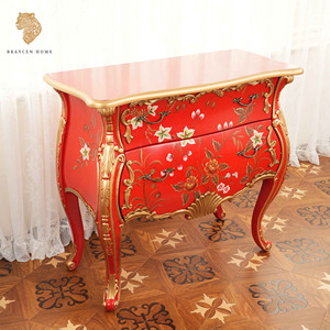 Armoire Antique Rouge avec Chinoiseries : armoire de mariage asiatique peinte à la main - Canada