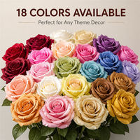 Bouquet de roses artificielles faites à la main, tiges de fleurs en latex au toucher réel, haute simulation, respectueux de l'environnement, décoration de mariage et de la maison