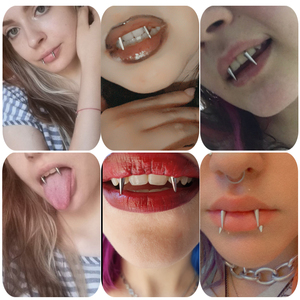 316L thép phẫu thuật Dracula Nail <span class=keywords><strong>piercing</strong></span> đồ trang sức vách ngăn <span class=keywords><strong>piercing</strong></span> trang trí Ma Cà Rồng Răng Zombie răng ren móng tay - Product Image 6