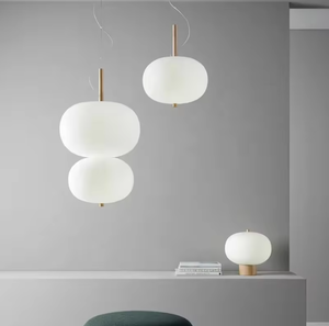 Hot Sale Tendering Simple Design Restaurant Oval Ball Pendant Transparent Glass Pendant <b>Light</b> - Product Image 6