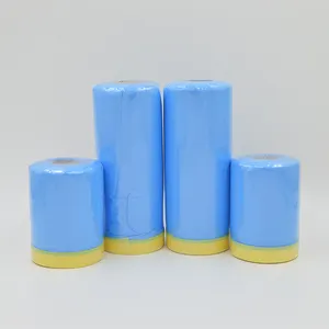 Hot Sale South America Blue Various Drop Cover Masking Tape Roll Poly Film Sheet Covering Tape Easy Release