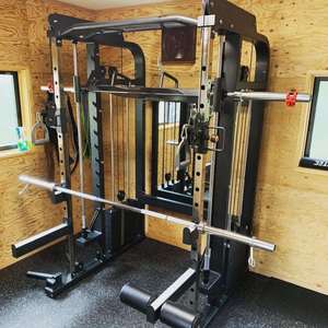 Vente chaude Gym <span class=keywords><strong>Fitness</strong></span> Equipment Multi Functional Smith Machine Station Power Racks Système de câbles Tout-en-un Demi-Cages Jungle - Product Image 5