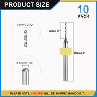 Forets hélicoïdaux RUIMENG 2 mm, tige de 1/8 po, en carbure de tungstène non revêtu, outil de perçage pour circuits imprimés, gravure CNC de précision