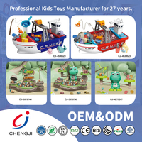 Chengji multifonction enfants jeu de pêche jouet été en plastique bateau de pêche semblant jouer eau courante évier Table jouet