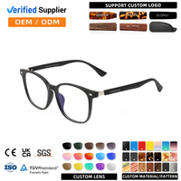 Lunettes anti-lumière bleue OEM ODM en gros avec logo personnalisé, monture rectangulaire en TR90 et connecteur métallique, branches souples, pour usage quotidien, modèle 7868
