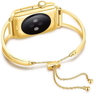 <span class=keywords><strong>Bracelet</strong></span> en acier inoxydable pour <span class=keywords><strong>Apple</strong></span> <span class=keywords><strong>Watch</strong></span>, accessoires de luxe, en métal, pour <span class=keywords><strong>Apple</strong></span> <span class=keywords><strong>Watch</strong></span> série 4/5/6/SE - Product Image 5