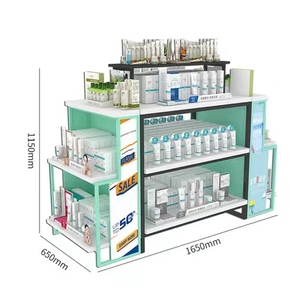 Suelo de madera de fábrica, soporte de maquillaje profesional para <span class=keywords><strong>Mac</strong></span>, escaparate de exhibición de cosméticos para tienda de cosméticos - Product Image 5